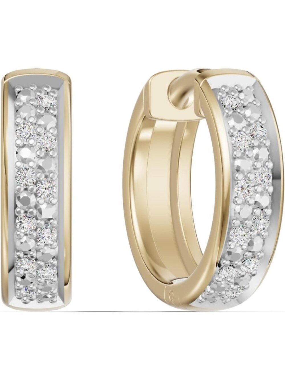 Elegant Diamond Huggie Earrings | Fine Jewelry | Sparkling Everyday Style
